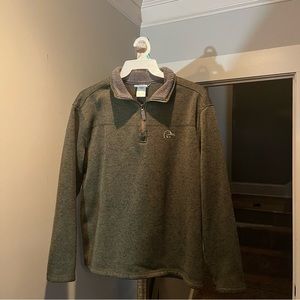 Dark green quarter zip pullover